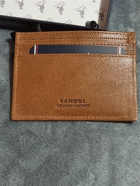 kangol rfid credit card holder 84 cognac|KANGOL Genuine Leather Card Holders Cognac Brown, New .